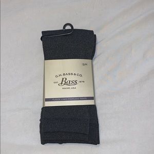 Fleece lined footless tights
